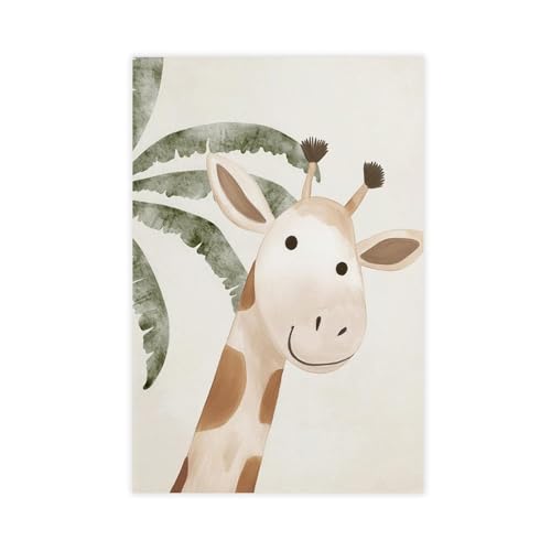 Poster sur toile Girafe en haute définition pour décoration murale durable