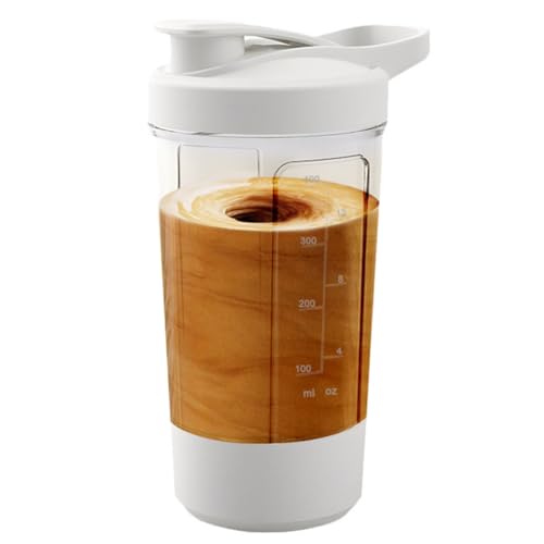 Electric Protein Shaker Bottle - USB Rechargeable Mixer Cup for Shakes and Meal Replacements,450ml Mixing Cups,Portable Blender Cup Multipurpose (White)