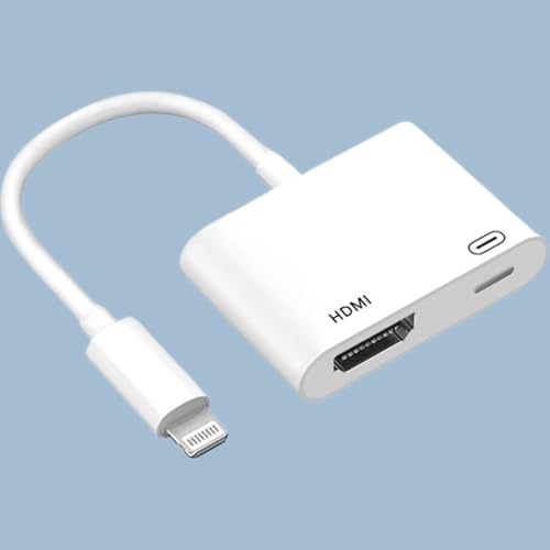 HDMIアダプター【2025新登場・MFi認証 給電不要】 iPhone hdmi変換ケーブル 設定不要 APP不要 1080PフルHD TV大画面 音声同期出力 遅延なし lightning hdmi lightning hdmi 変換ケーブル iphoneをテレビに映す iPhone/iPadなどに（iOS13~iOS18対応） [並行輸入品]