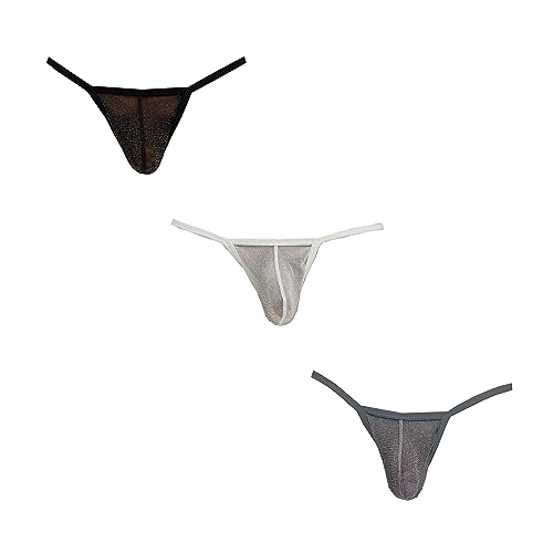 Men's Spandex Thong Bikini Low Rise Briefs Underwear
