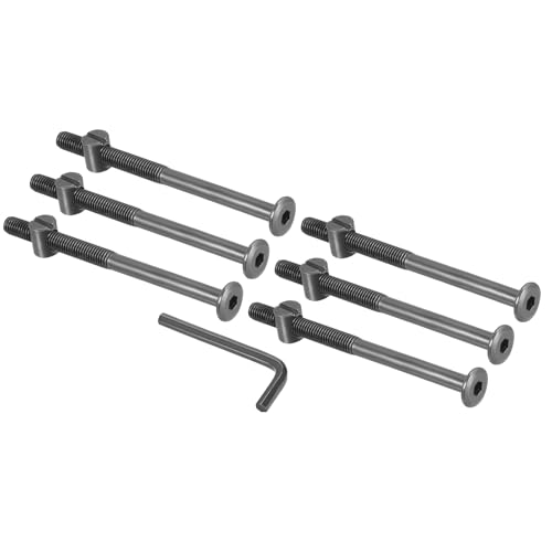 PATIKIL M8 x 110mm & M8 x 18mm Boulons Pour Lits Superposés, 6 Pack Vis À Tête Hexagonale À Embout Cylindrique Avec Écrous Assortiment Incluant 1 Clé...
