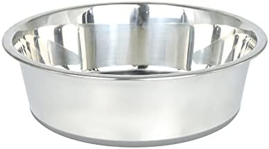 Andiker 8.6" Stainless Steel Dog Bowl 1750 ml/61 oz, Durable Non-slip Pet Feeding Bowl with Silicone Basic, Pets Feeder and Water Bowl for Small, Medium and Large Dog & Cat (gray) (L-22cm,61 ounce)