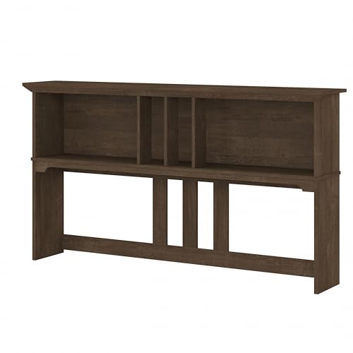 Bush Business Furniture SAH160ABR-03 Bush Furniture Salinas 60W Hutch In Ash Brown, Desk Attachment thumb #3