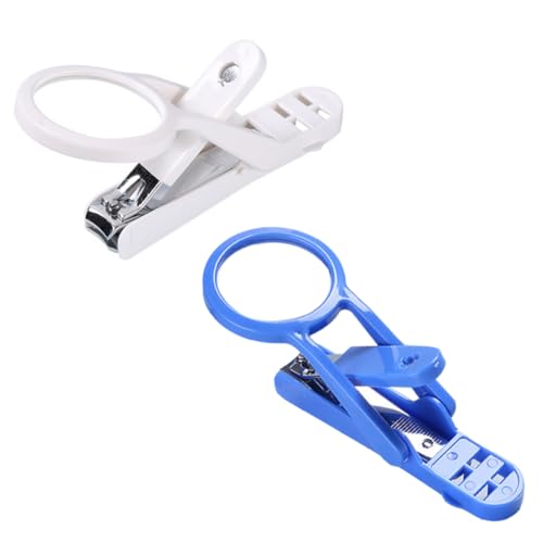 GALPADA 2Pcs Portable Nail Clippers with Glass for Pets Durable and Easy to Use Nail Cutters for Hamsters Hedgehogs and More Reduces Eye Fatigue Provides Stable Grip
