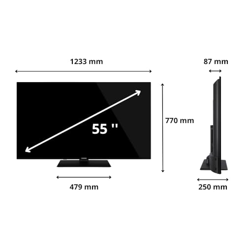 TELEFUNKEN 2025 Smart TV 55 Zoll Ultra HD TE55750B46I2PZ, TiVo 55 Zoll LED TV, kompatibel mit Alexa und Google Assistant, DVB-I, Digital DVB-T2, Dolby Vision, HDR10