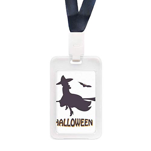 Étui transparent rigide Witches Ride motif chauve-souris pour carte de crédit