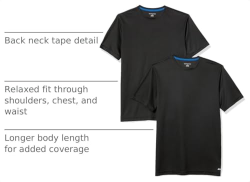 Image of Amazon Essentials Men's Moisture Wicking Breathable Active Performance Tech Gym T-Shirts, Pack of 2