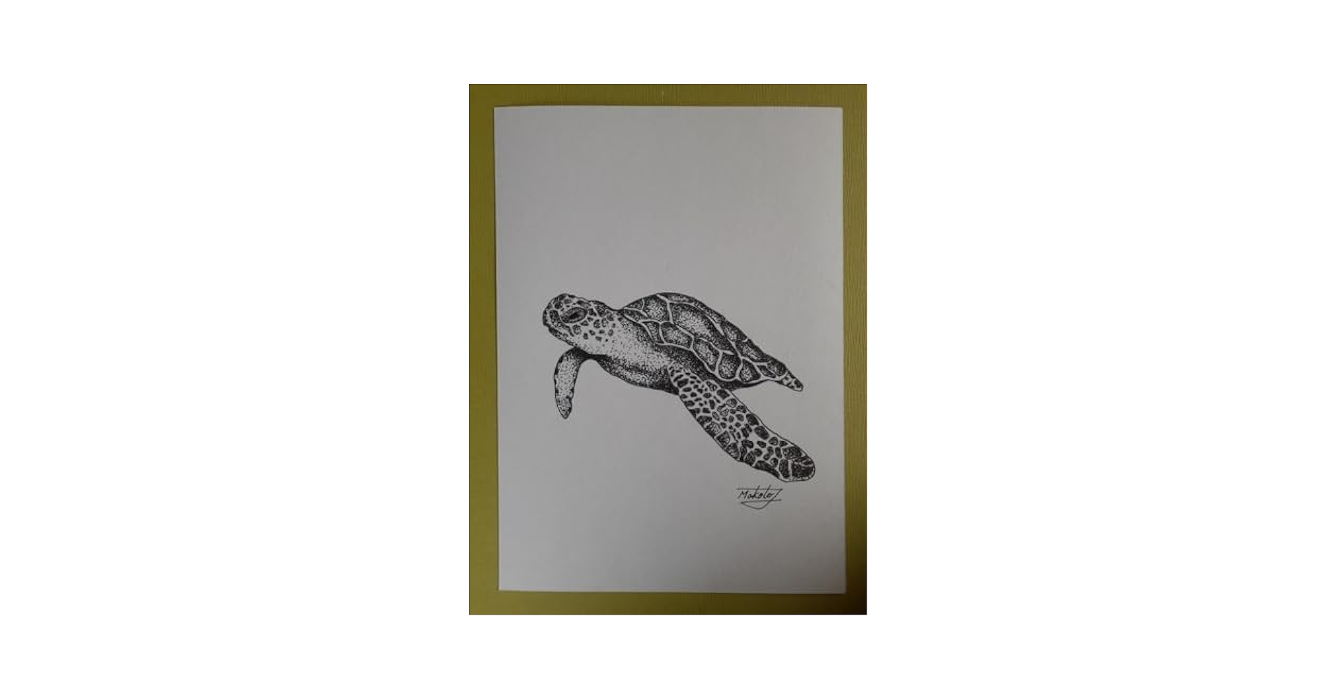 【原画】ウミガメの旅立ち ウミガメ 海亀 海 カメ 絵画 原画 アート イラスト 現代美術
