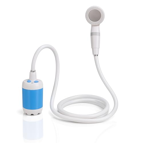 Ducha portátil para camping SUNGOOYUE con batería de 4000mAh, bomba recargable por USB, tiempo de uso 60 min, ideal para exteriores, senderismo, playa y RV