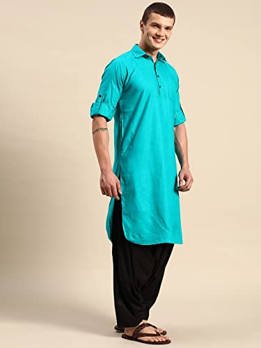 Image of Rajubhai Hargovindas Men's Festive Cotton Pathani Kurta