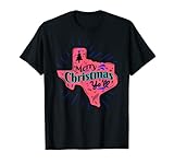 buon natale ya'll | tx texas state map regali albero di natale maglietta