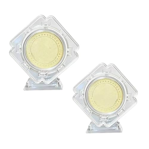 2 unidades estuche para monedas transparente plástico miniatura 1