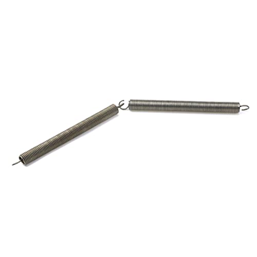 Image of Mcredy 2 Pcs Extension Spring Assortment Kit Stainless Steel Small Compression Springs with Dual Hook Ends High Load Spring Hook for DIY Repair Mechanical Devices, 0.4 inchx4.72 inch (DXL)
