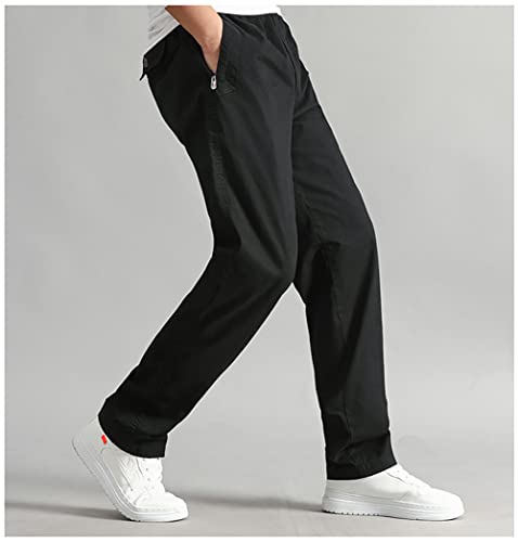 WZIKAI Mens Cargo Pants,Elastic Waist Sweatpants for Men Casual Long Trousers Light Jogger Pants4