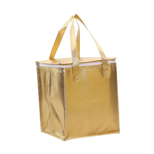 Kichvoe Multi Function Insulated Food Bag Zipper Design for Take Out Cake Pizza Packaging Thermal Storage Tote for Picnics Outdoor Parties Food Preservation