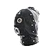 All inclusive Black Leather Head Hood Cosplay Hood Masks Adjustable Halloween Soft Face Masks