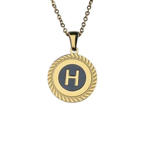 New 2025 Unisex Round Coin Letter Necklace Women Stainless Steel Name Initial Alphabet Pendant Neck Jewelry For Hers Decoration Luxury With You Accessories Trendy Creative For Women And Men