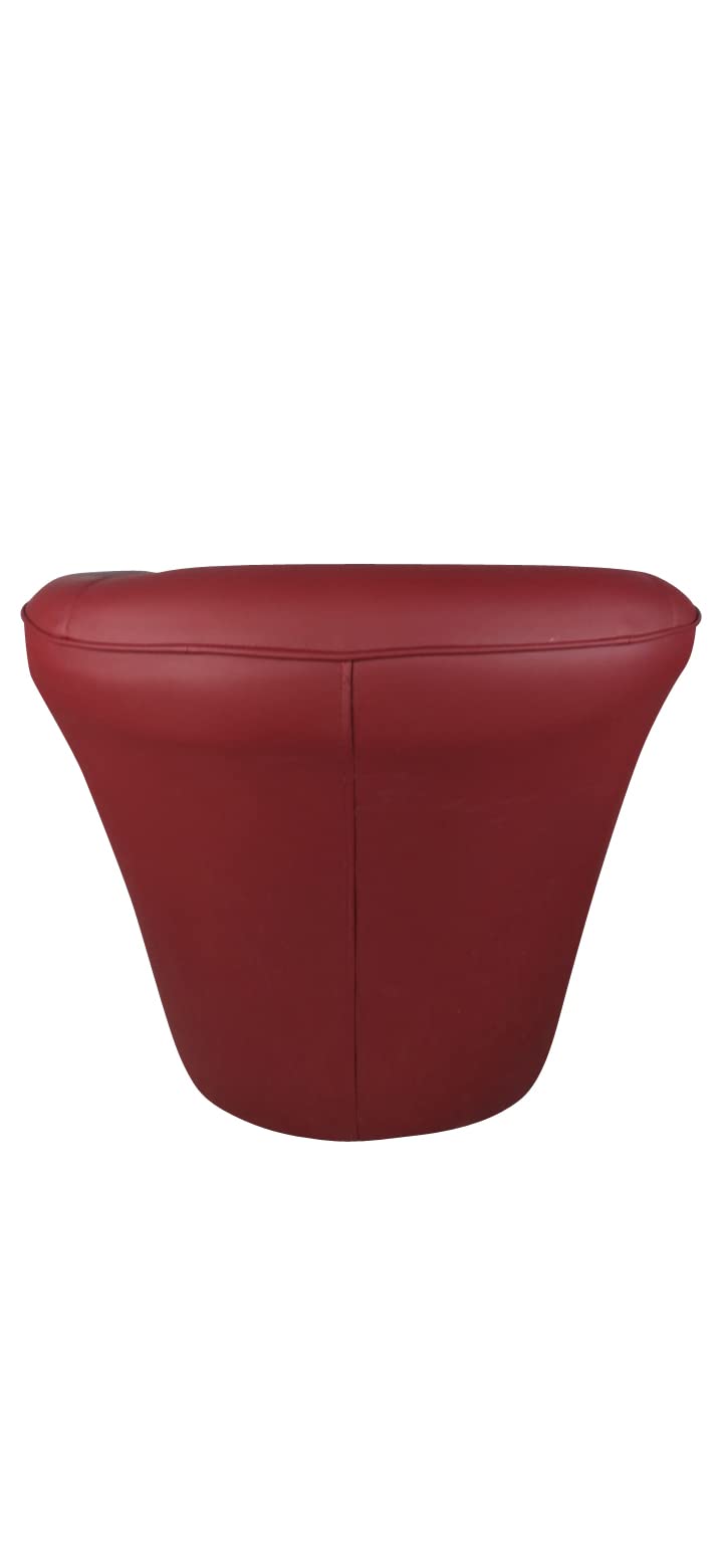 Sedam Srl Poltrona Pozzetto Valentina, in Ecopelle, Imbottita, Vari Colori, Casa Interno Ufficio, 100% Made in Italy (Bordeaux)