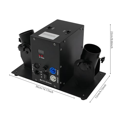 Cañón Profesional de Confeti de 2 Cabezas, Lanzador Eléctrico DMX512 de Doble Barril con Control Remoto para Eventos y Fiestas miniatura 3