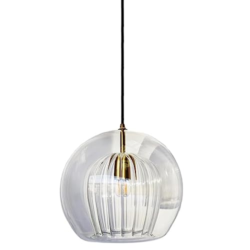 Lámpara colgante de vidrio redonda E27 para techo empotrado decorativo