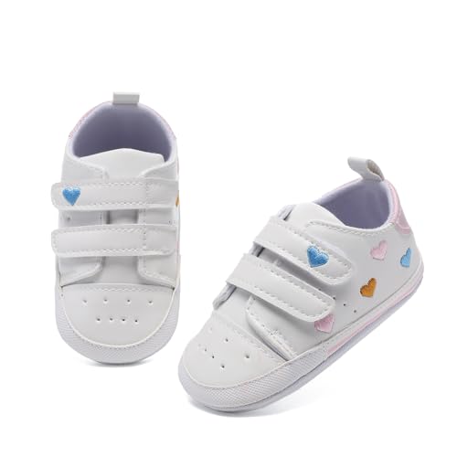 Image of Clowora Baby Boys Girls Shoes Non-Slip Rubber Sole Sneakers Infant First Walking Toddler Crib Shoes Newborn Loafers Flats.
