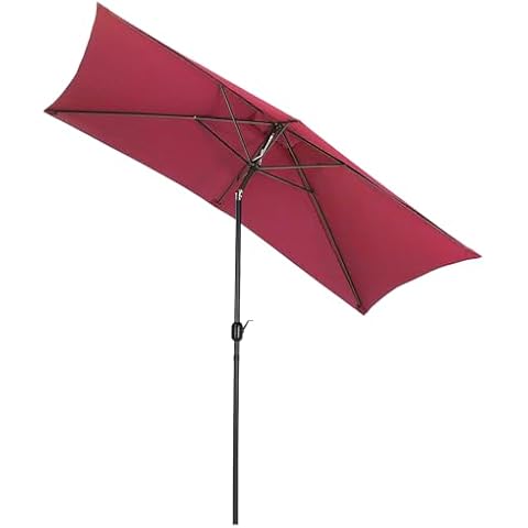The Fellie Square Garden Patio Parasol with Crank Cover