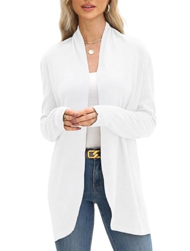 Image of Cardigan Sweaters for Women Fashion Fall Lightweight Work Long Sleeve Tops Loose Casual Office Business Clothes