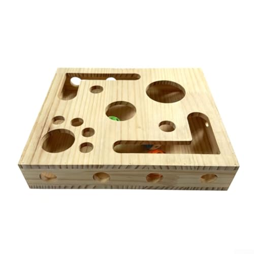 Griffoir pour chat - Labyrinthe en bois à double usage pour chats - Planche à gratter avec papier de verre pour jouer au polissage des ongles (B)