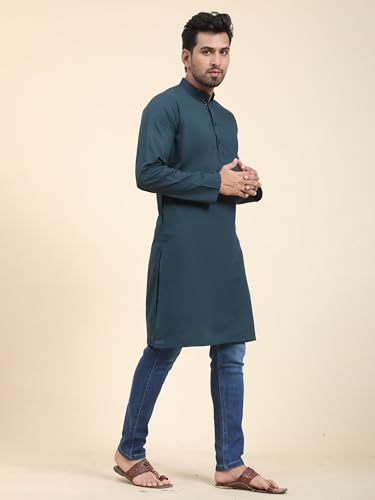 Image of SKAVIJ Mens Cotton Casual Wear Everyday Use Modern Kurta