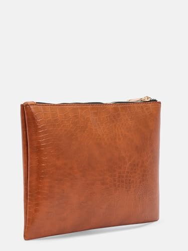 Image of Bagsy Malone Bucket Shaped Tote Bag -Set of 2 | Handcrafted Side Tote Bag for Office and College (Croco Maroon)