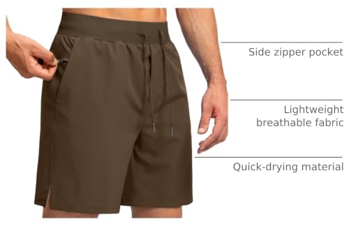 Image of Soothfeel Men's Running Shorts with Zipper Pockets 9 inch / 7 inch / 5 inch Quick Dry Eight Basketball Gym Workout Athletic Shorts