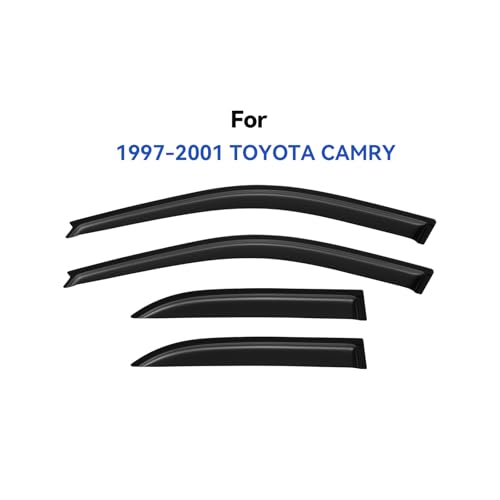 Image of Window Visors Rain Guards Shield for 1997-2001 Toyota Camry, Out-Channel Window Vent Wind Deflectors Visors Shades for 97-01 Camry