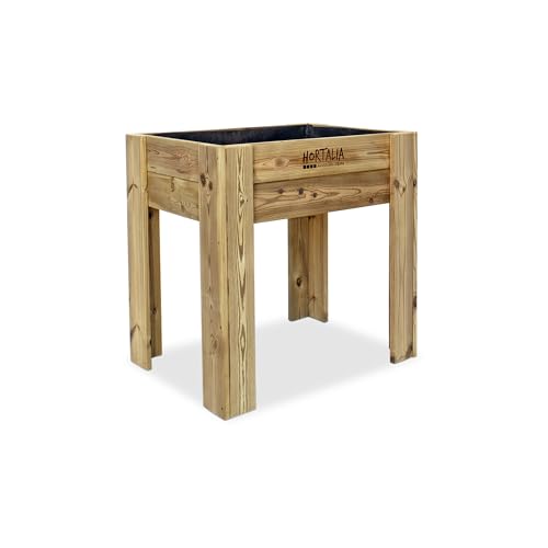 Hortalia Huerto Urbano - Jardinera de Madera Mesa de Cultivo - Protección Autoclave Nivel IV - Gardenbrico (M80)