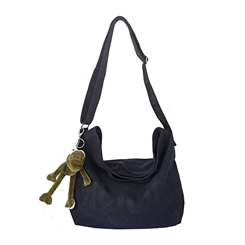 Sumleno Canvas Messenger Vintage Bag Alt Emo Crossbody Bag Goth Punk Shoulder Satchels Harajuku Grunge Handbag