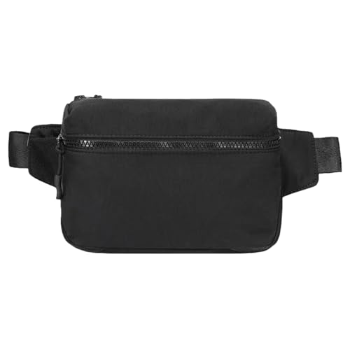 Riñonera reflectante para hombre, para camping, durabilidad, peso ligero, para entusiastas de los deportes, durabilidad, bolsa de hombro para senderismo al aire libre, Black, Talla única, Mass Beauty