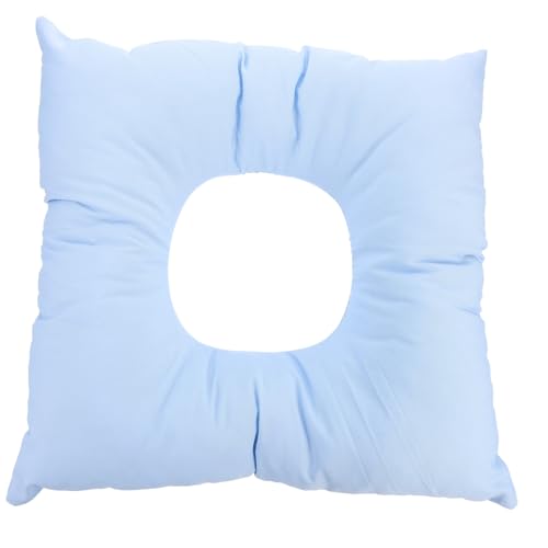 Baluue 2 Piezas Almohada Facial para Salón de con Gran Corte Almohada de Descanso para Rostro y Cuello Cojín Relax para Masajes y Spa Color Azul
