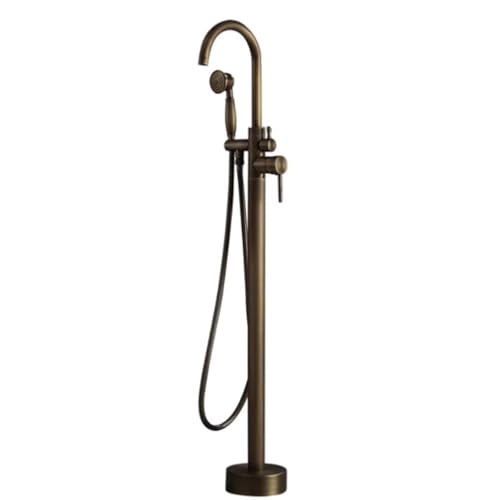JRUIA Robinet De Baignoire sur Pied en Bronze avec Douchette, Système De Douche Et Robinetterie De...