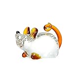 DECRZPB Handmade Glass Mouse Figurine Blown Glass Coloured Glaze Paperweights Birthday Gift Table Ornaments Home Decor