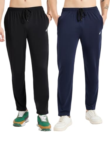 Image of Modeve Women's Solid Cotton Blend Track Pant for Summer Pack of 2