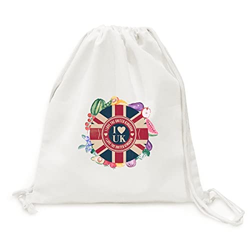 Sac en tissu pliable Union Jack pour fruits et légumes - Cabas de course Royaume-Uni