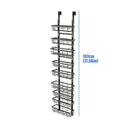 Estantería multiusos de 9 estantes con anclaje de pared para almacenamiento vertical rígido 4
