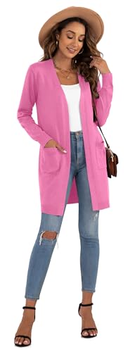 Image of VIISHOW Women's Classic Cardigans Long Sleeve Open Front Casual Knit Cardigan Sweaters Coat Soft Outwear