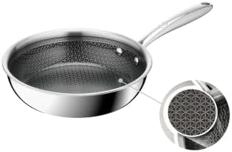 Tefal Master Mesh Keramik-Bratpfanne, 20 cm, HybridMesh-Technologie, kratzfeste Oberfläche, ultimatives Anbraten, einfaches Lösen, tiefe Form, für alle Herdarten, Edelstahl, E53303