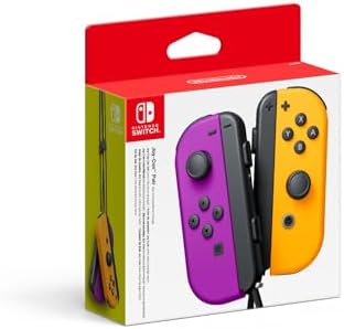 Nintendo Paire de Manettes Joy-Con Gauche Violet Néon/Droite Oran...