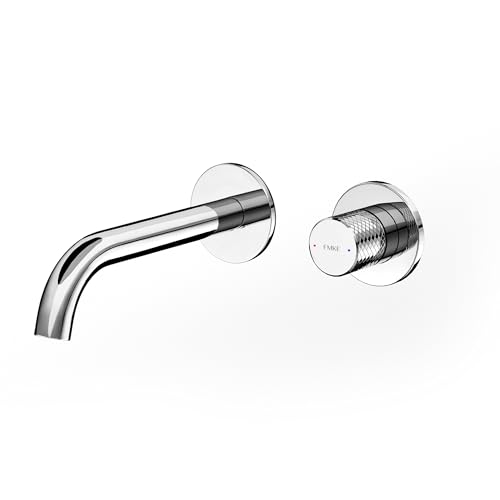 EMKE Mitigeur Lavabo Encastré Chromé - Mitigeur 2 Trous avec Aérateur, Mélangeur à Levier Unique, Robinet de Salle de Bain Moderne, Économie d'Eau,...