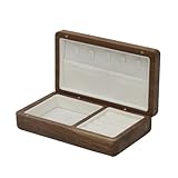 FYYYSLKX Organizador De Joyas De Nogal, Caja For Anillos De Boda, Caja For Guardar Aretes Y Anillos, Caja Organizadora For Joyas, Caja For Empaquetar Regalos De Joyería