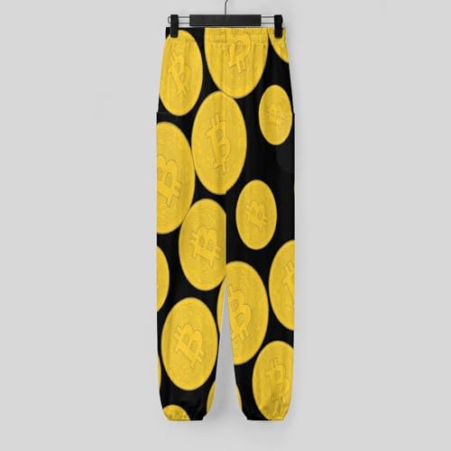 Bitcoin Prints Artwork Women's Harem Pants Lightweight Yoga Pants Beach Pants Dance Trousers with Pockets - Image 4