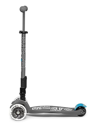 Micro™ Maxi Micro Deluxe Foldable neon LED | Höhenverstellbar & klappbar | Das ORIGINAL | Kinderroller ab 5 Jahre | LED Rollen | Faltbarer Roller für Jungs & Mädchen 5-10 Jahre