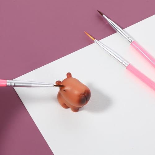 30 PCS Cake Decorating Brushes, Cookie Paint Brushes Food Safe Paint Brushs Kit Cookie Decorating Brush Food Paints Fondant Brush DIY Tool Set Icing Pastry Brushs for Painting Baking, Black and Pink