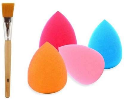 DATNASAYADFace Makeup Brush 4 Pcs Beauty Blender Multicolor